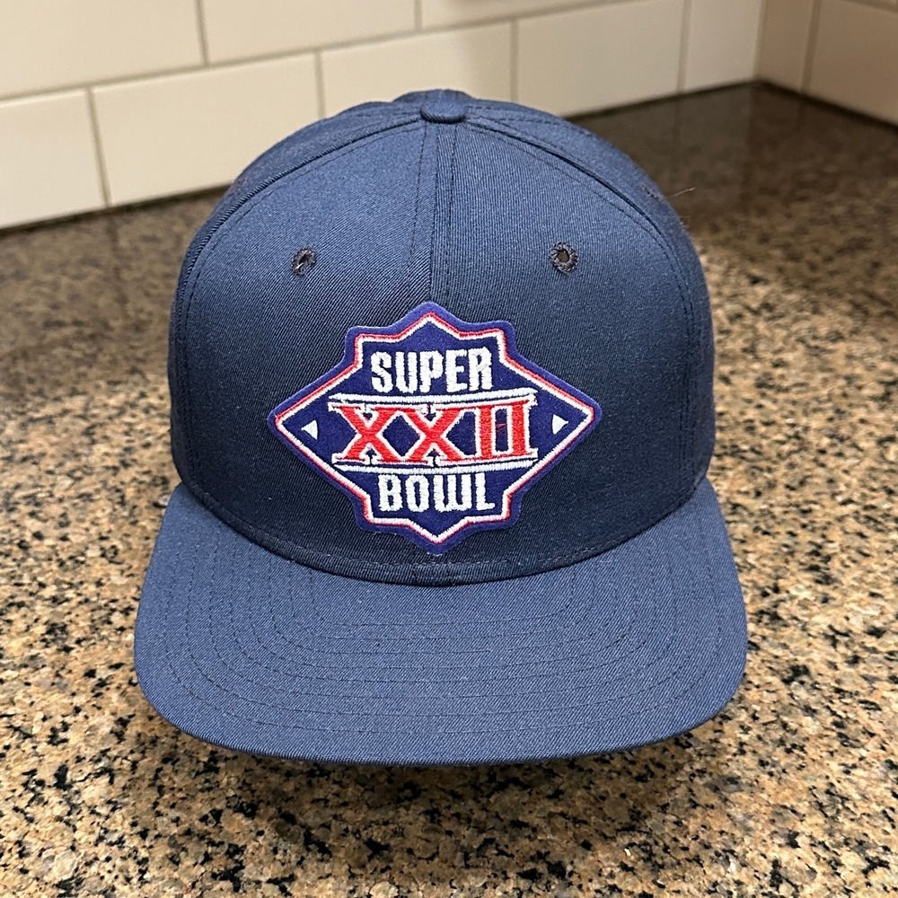 Vtg 1988 Super Bowl XXII New Era Hat Wool Snapback Made in USA Deadstock